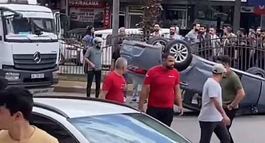 Urfa'da Kontrolden Çıkan Araç Takla Attı! Yaralı Var 