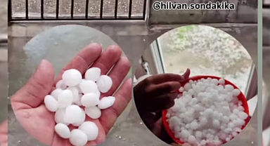 Hilvan'da Dolu Yağışı Etkili Oldu