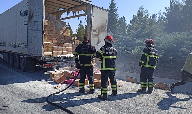 Şanlıurfa-Mardin Yolunda Tır Yangını Korkuttu