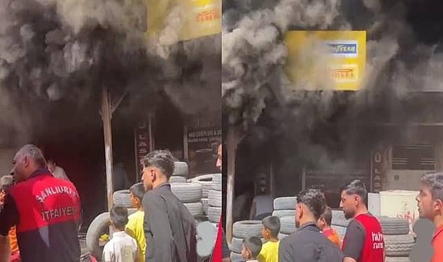 Suruç’ta Lastikçi Dükkanında Yangın Paniği
