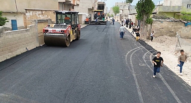 Suruç’ta Remil Yolu Sıcak Asfaltla Yenilendi