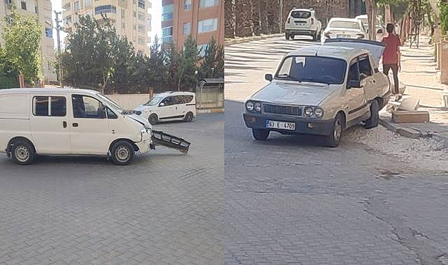 Karaköprü’de Trafik Işıkları Olmayan Bulvarda Yine Kaza: Minibüs ile Otomobil Çarpıştı