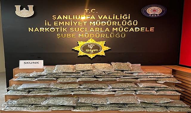 Şanlıurfa’da 35 Kilo Skunk Ele Geçirildi