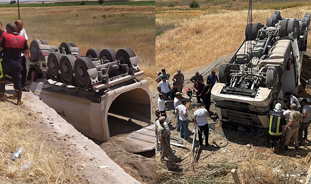 Bozova'da Hafriyat Kamyonu Köprüden Uçtu: 2 Yaralı