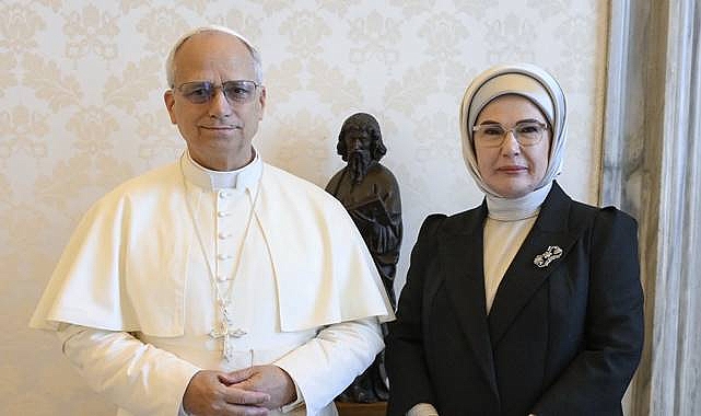 Emine Erdoğan, Papa 14. Leo ile Vatikan’da Görüştü