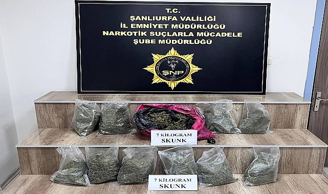 Urfa’da Narkotik Operasyon: 7 Kilo Skunk Ele Geçirildi, 3 Gözaltı