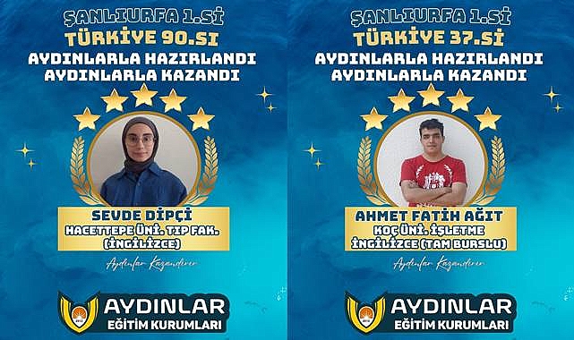 Aydınlar Eğitim Kurumlarından Gururlandıracak YKS Başarısı