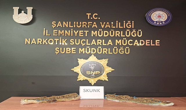 Şanlıurfa'da Kilo 300 Gram Skunk Ele Geçirildi