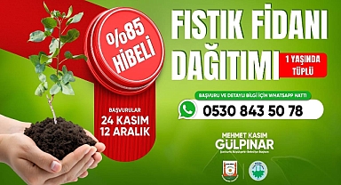 Şanlıurfa’da Çiftçiye Fıstık Fidanı Desteği Başladı