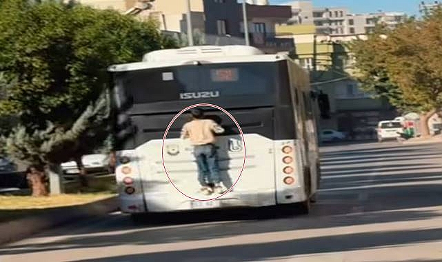 Şanlıurfa’da Tehlikeli Yolculuk: Çocuk Otobüsün Arkasına Tutundu