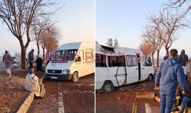 Hilvan İlçe minibüsü Kaza Yaptı! 4 Yaralı