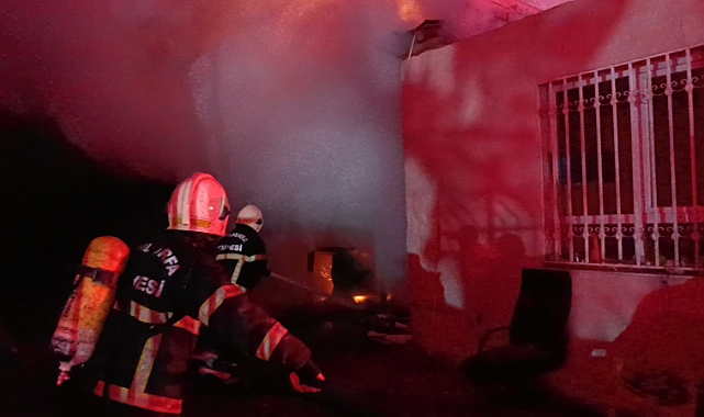 Oduncu Pazarında Korkutan Yangın