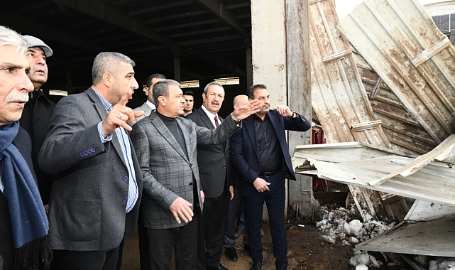 Vali Hasan Şıldak, Kardan Zarar Gören Fabrikalarda İncelemelerde Bulundu