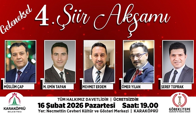 Duygular Mısralarla Buluşacak: Şiirin Birleştirici Gücü Bu Kez 4. Şiir Akşamı’nda
