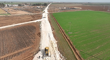Harran-Akçakale Grup Yolunda Çalışmalar Devam Ediyor 