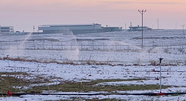 Karla Kaplı Arazide Kaçak Elektrikle Sulama!