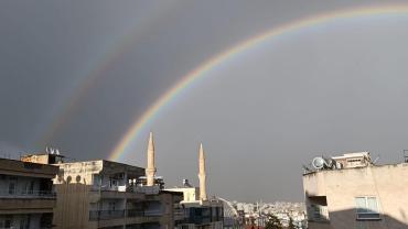 Şanlıurfa’da Bayramda Çifte Gökkuşağı Sürprizi