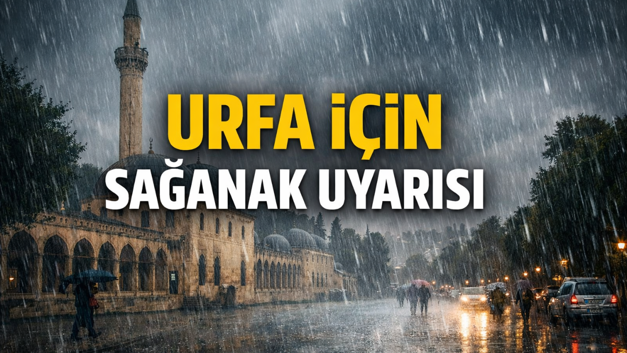Şanlıurfa’da Kısa Süreli Kuvvetli Sağanak Uyarısı