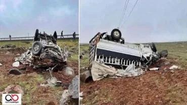 Siverek’te Kaza: Kamyonet Şarampole Devrildi, 2 Yaralı