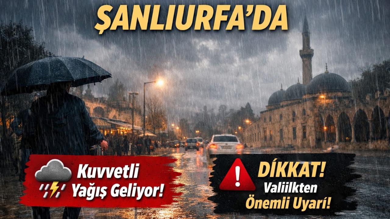Urfa’da Yağış Alarmı: Valilik Uyardı, Hafta Yağışlı Geçiyor