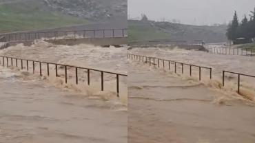 Viranşehir’de Sağanak Yağış Dereleri Taşırdı