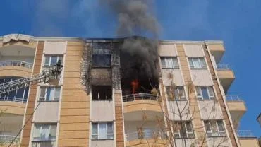 Ceylanpınar’da Apartmanda Korkutan Yangın!