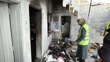 Evi Yanan Aileye Eyyübiye Belediyesi Sahip Çıktı