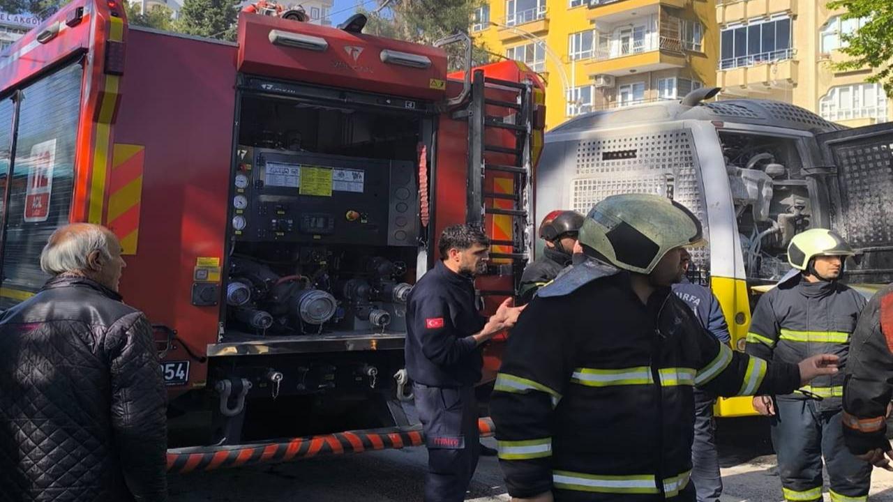 Şanlıurfa’da Halk Otobüsünde Yangın Paniği