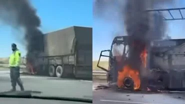 Şanlıurfa’da Kamyon Alev Aldı: Araç Kullanılamaz Hale Geldi