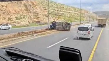 Şanlıurfa’da Korkutan Kaza: Araç Takla Attı