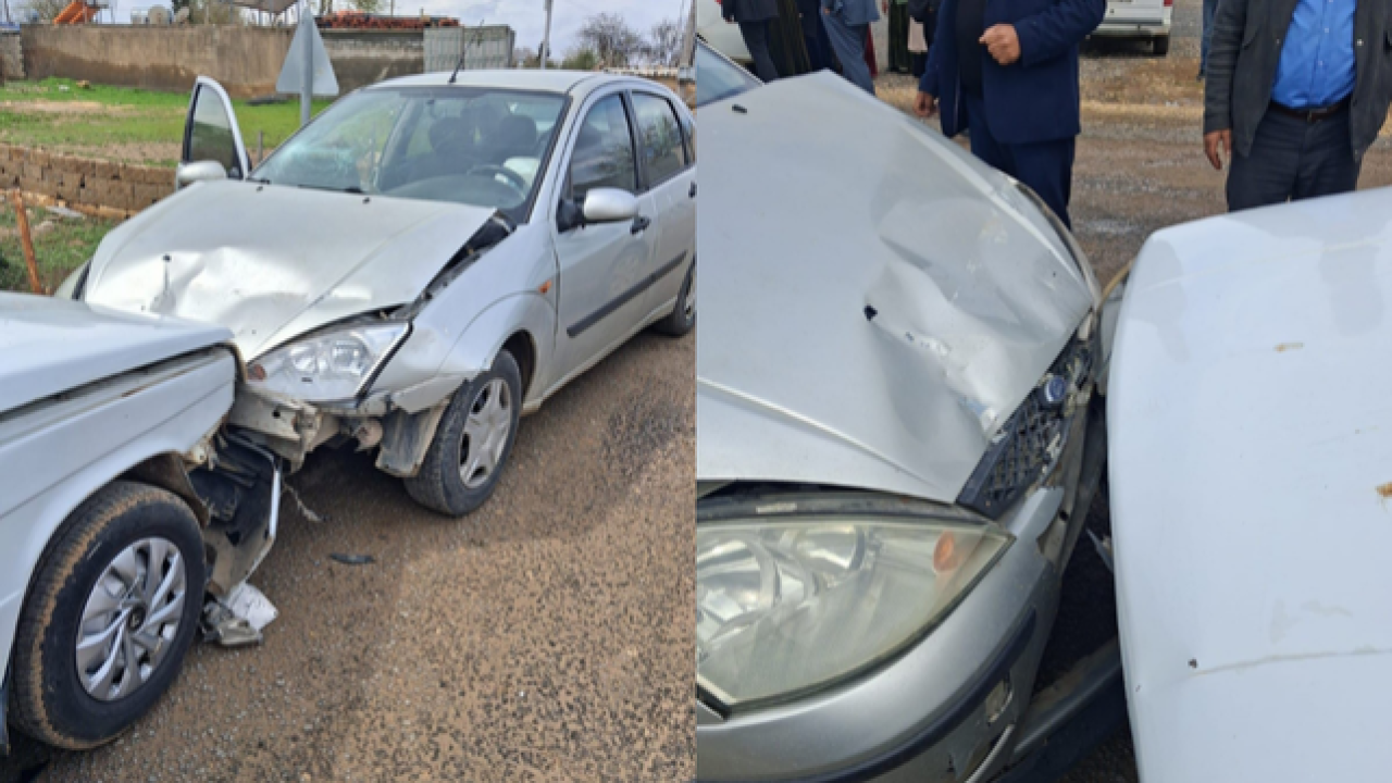Suruç’ta İki Otomobil Kafa Kafaya Çarpıştı, 1 Yaralı