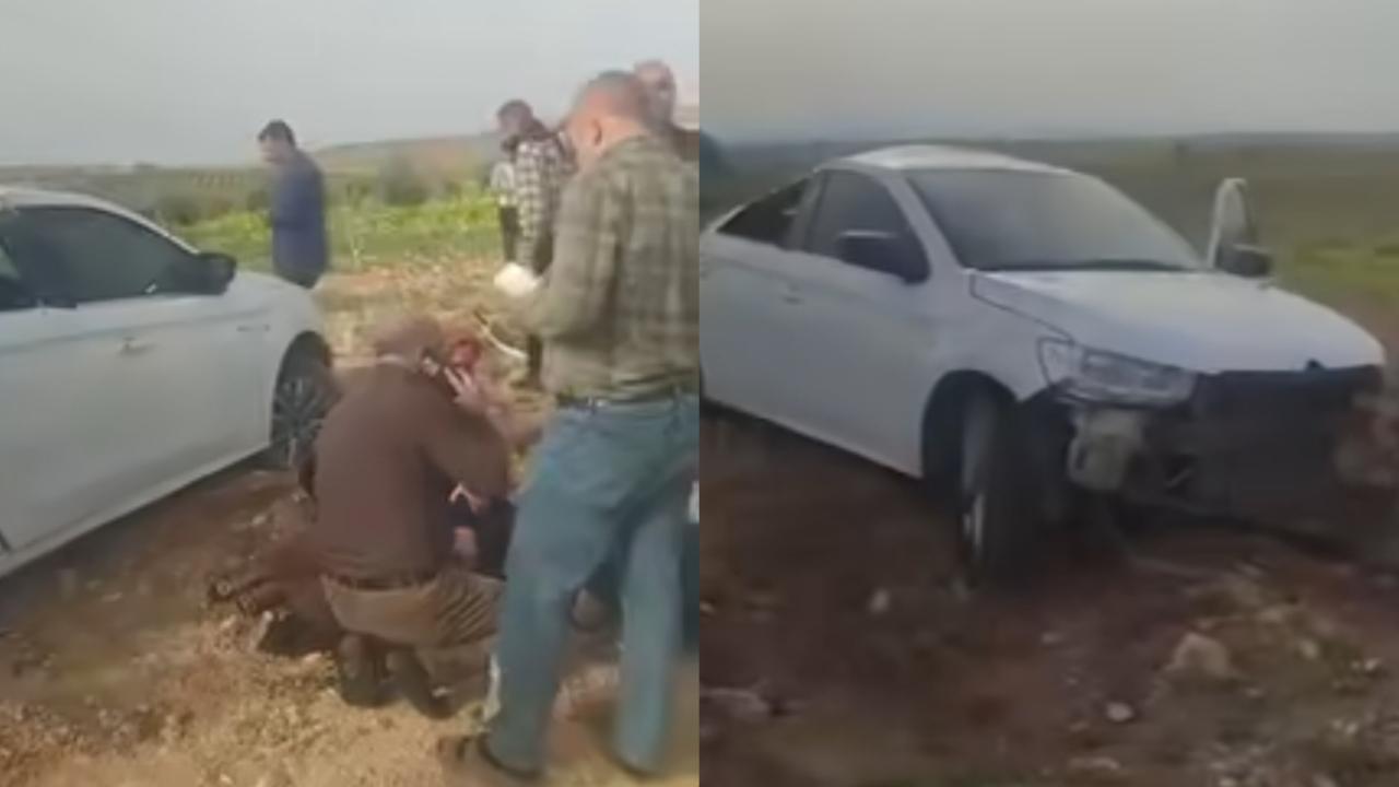 Tarlaya Uçan Araçta Bir Kişi Yaralandı