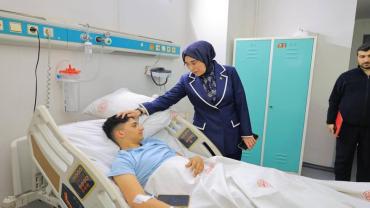 Yazmacı, Yaralanan Öğretmen Ve Öğrencileri Ziyaret Etti