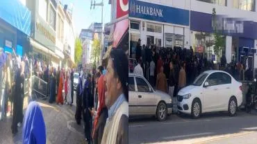 Şanlıurfa’da Halkbank Önündeki Kuyruklar Tepki Çekti
