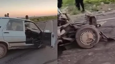 Urfa'da Feci Kaza: Araç İkiye Bölündü