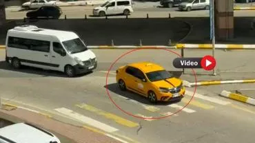 Urfa’da Taksinin Geri Geri İlerlemesi Trafikte Tehlike Yarattı!