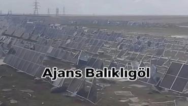 Viranşehir’de Hortum ve Fırtına Güneş Panellerini Yerle Bir Etti!