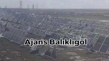 Viranşehir’de Hortum ve Fırtına Güneş Panellerini Yerle Bir Etti!
