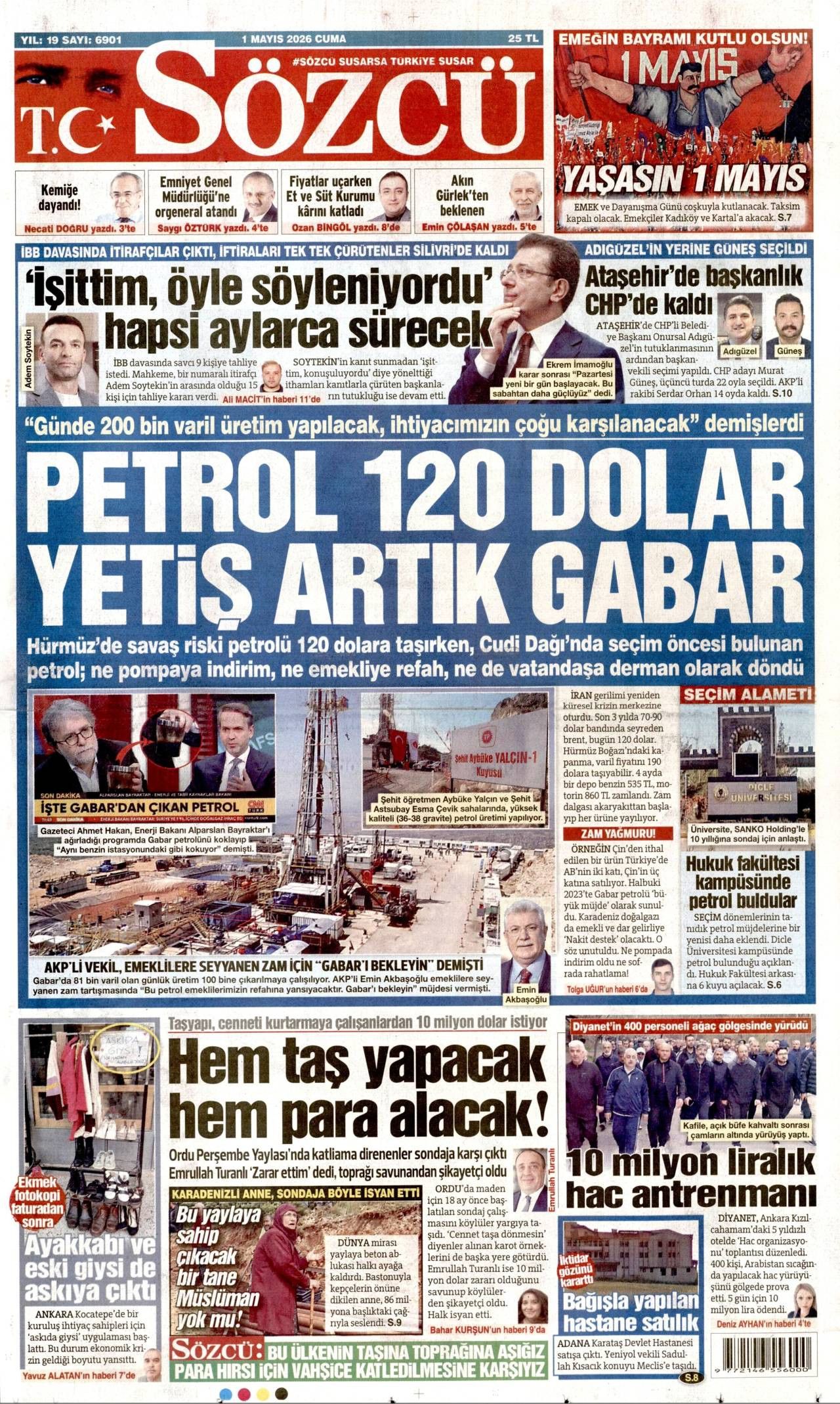 Sözcü Gazetesi Gazete Manşeti