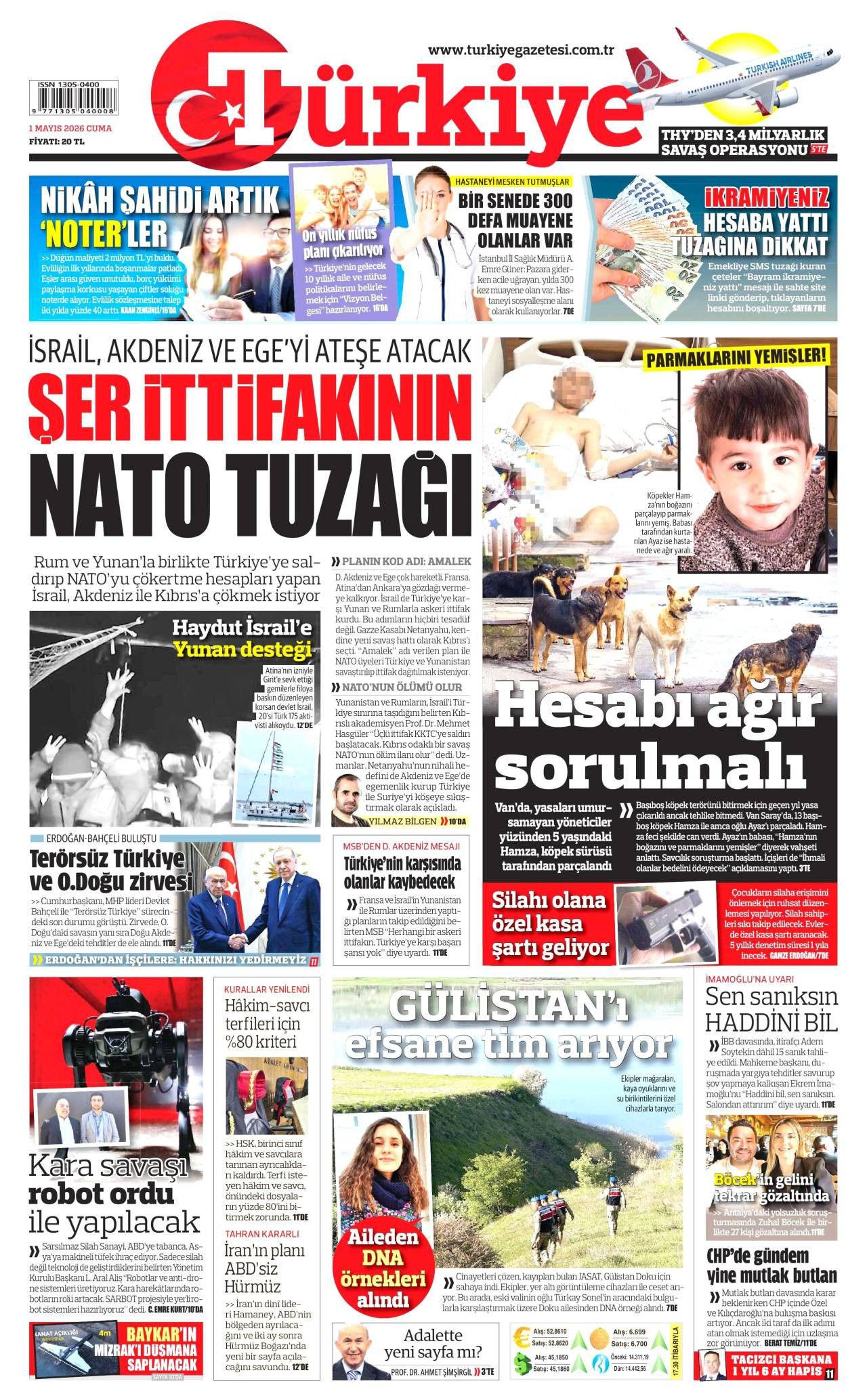 Türkiye Gazetesi Gazete Manşeti